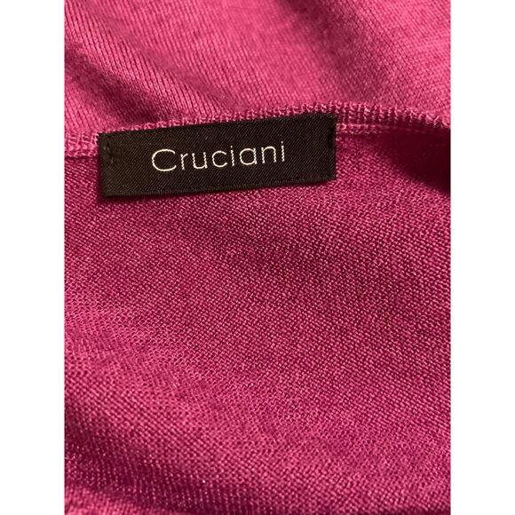 Cruciani Fuchsia short sleeves sweater top size small - Picture 3 of 10
